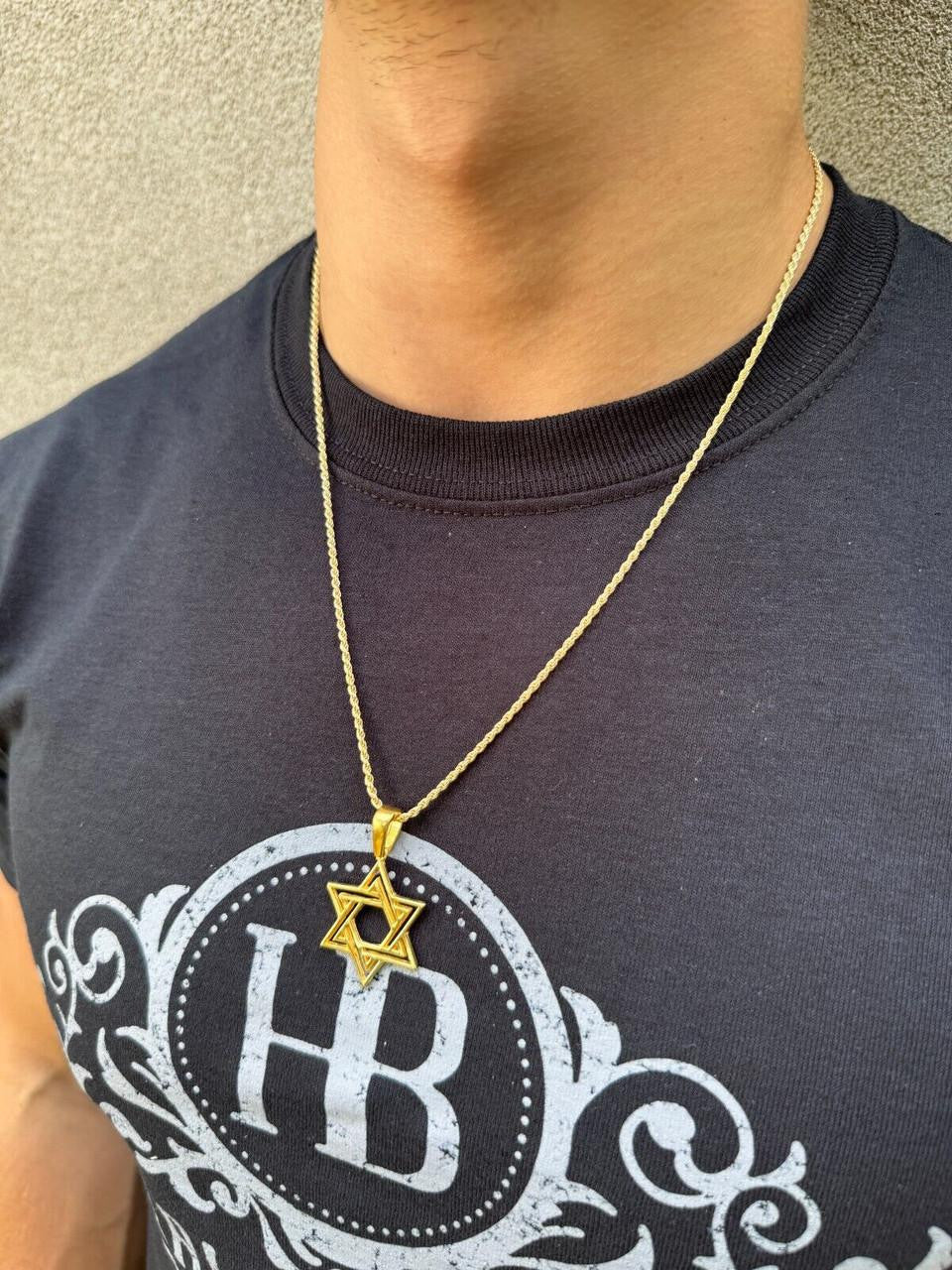 Jewish Cutout Star Of David Pendant | 14k Gold Vermeil Or 925 Silver
