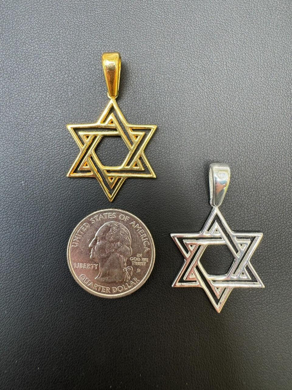 Jewish Cutout Star Of David Pendant | 14k Gold Vermeil Or 925 Silver