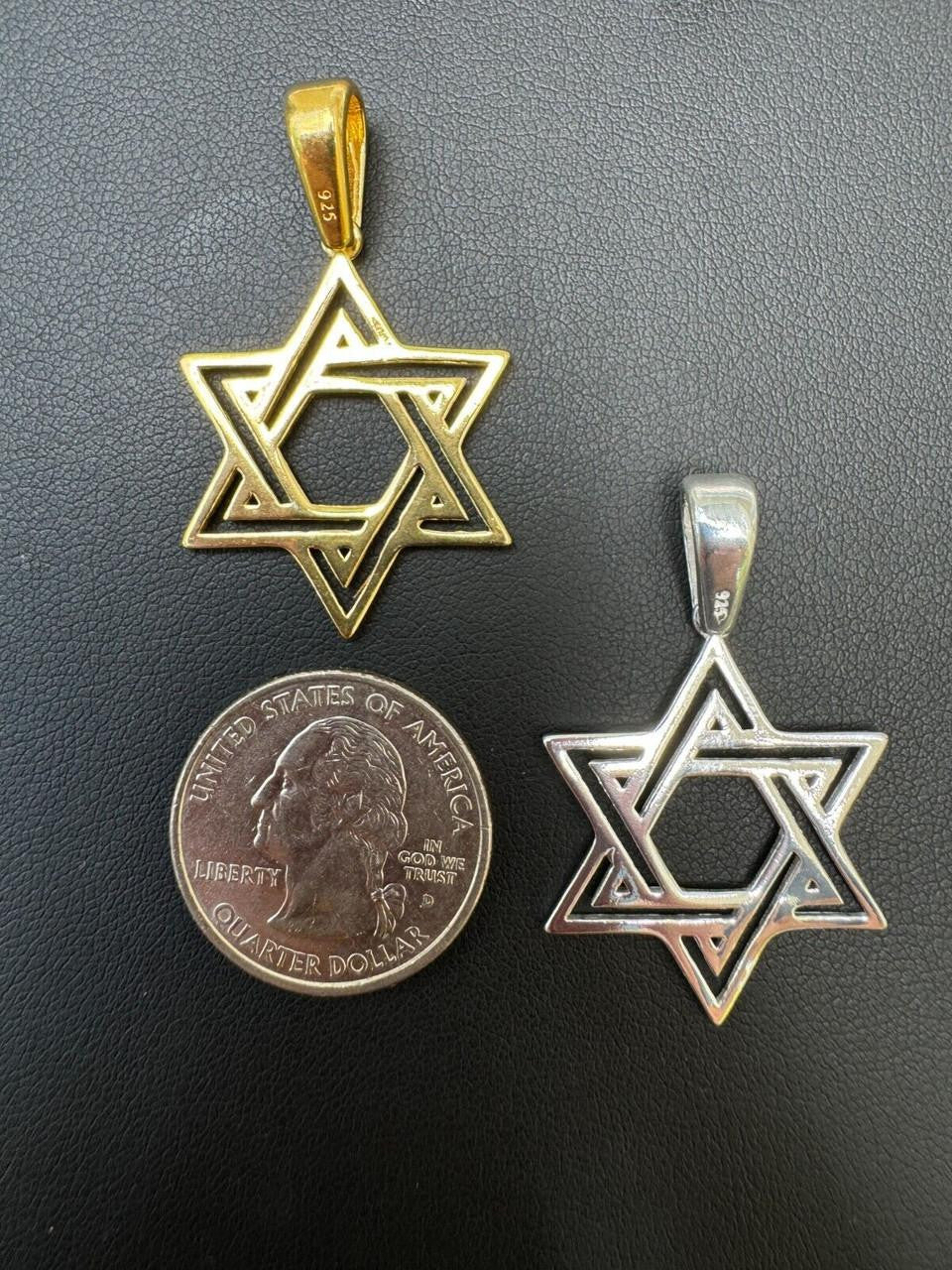 Jewish Cutout Star Of David Pendant | 14k Gold Vermeil Or 925 Silver