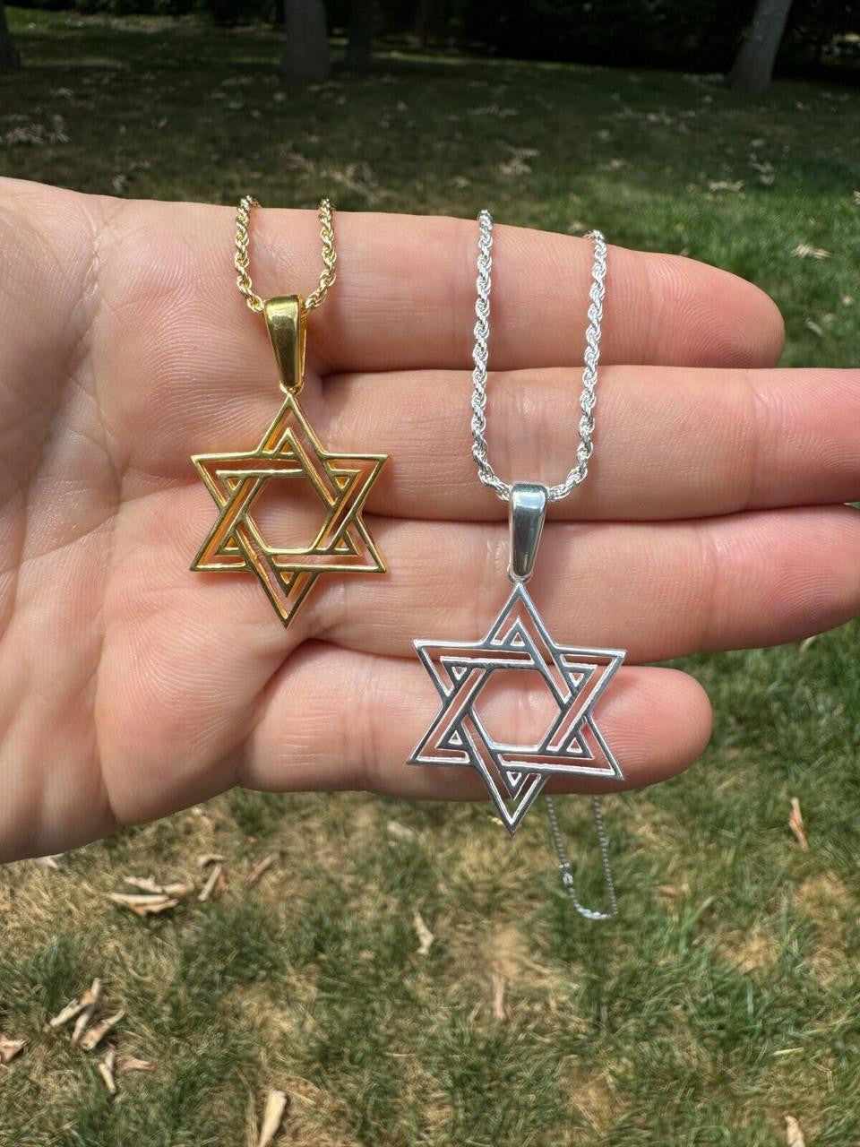 Jewish Cutout Star Of David Pendant | 14k Gold Vermeil Or 925 Silver