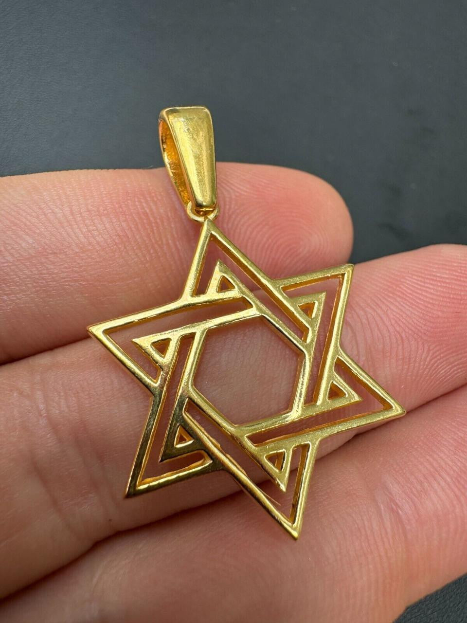 Jewish Cutout Star Of David Pendant | 14k Gold Vermeil Or 925 Silver
