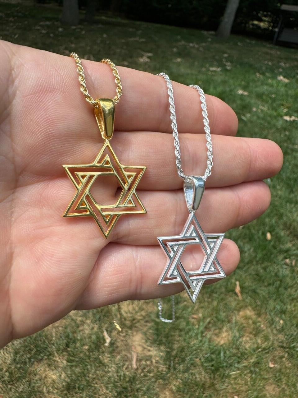 Jewish Cutout Star Of David Pendant | 14k Gold Vermeil Or 925 Silver