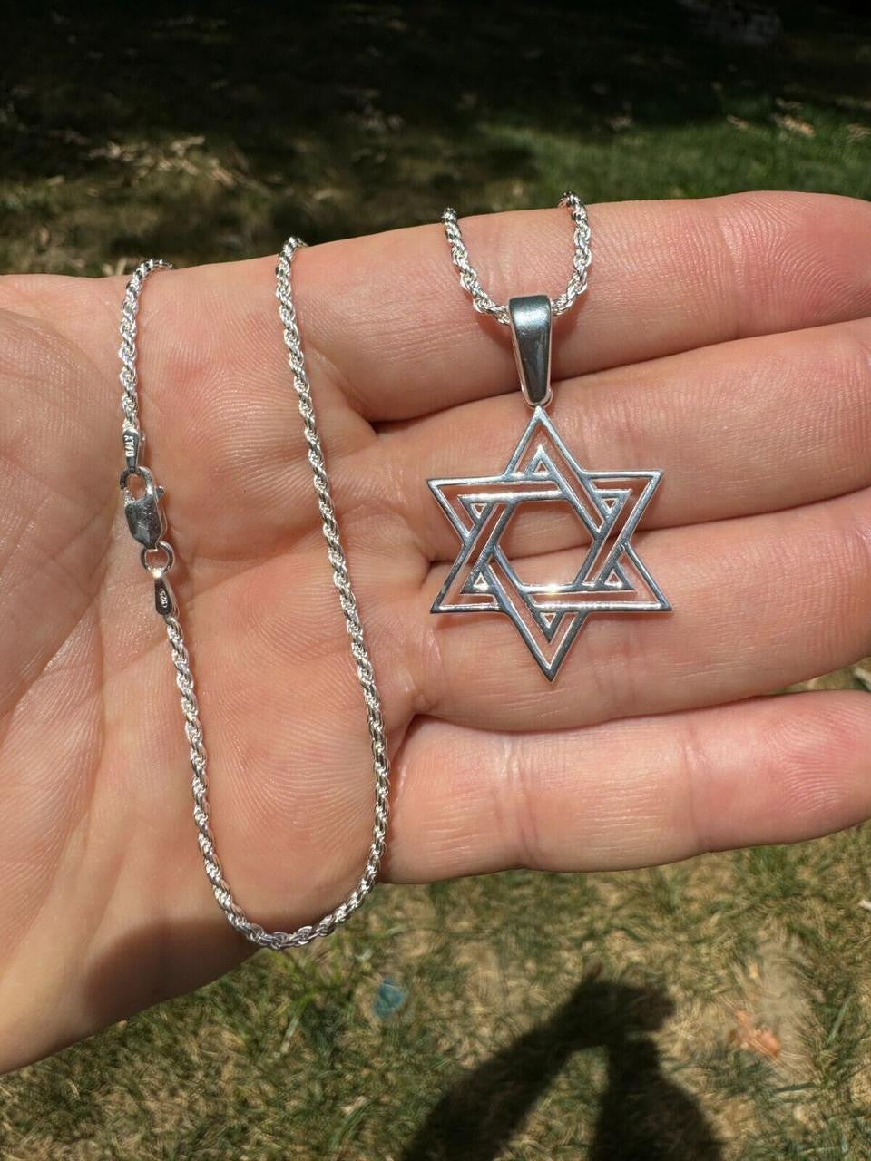 Jewish Cutout Star Of David Pendant | 14k Gold Vermeil Or 925 Silver