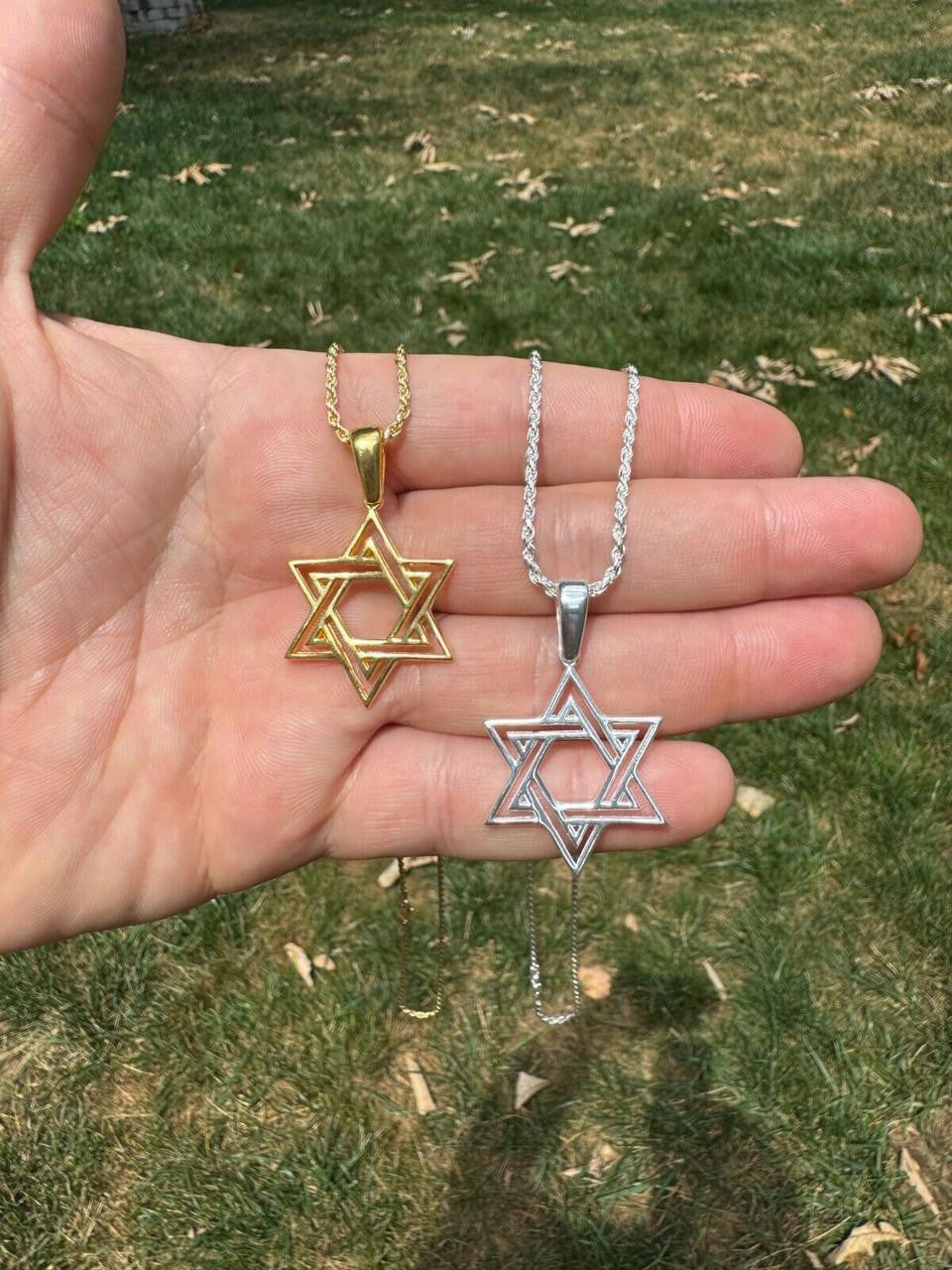 Jewish Cutout Star Of David Pendant | 14k Gold Vermeil Or 925 Silver